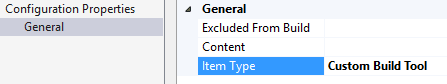 set custom build type