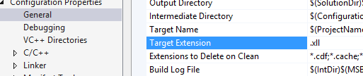 set extension to .xll
